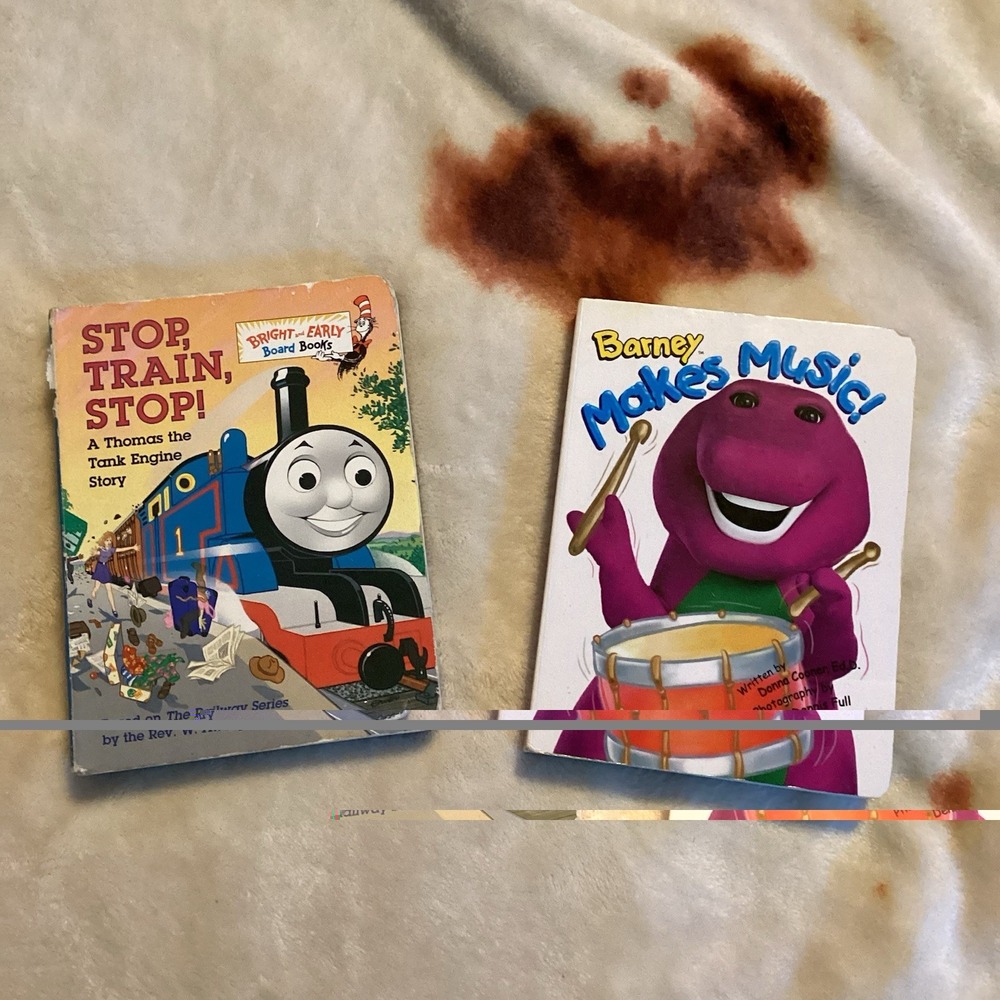 Thomas the Train & Barney 90s Board Books Pair